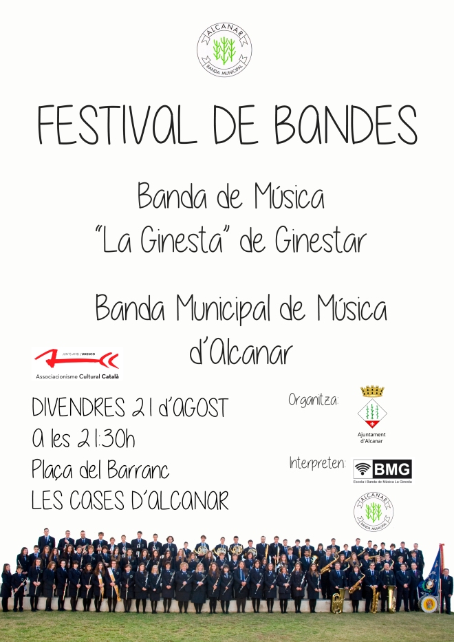 Cartell Festival Bandes Agost 2015 